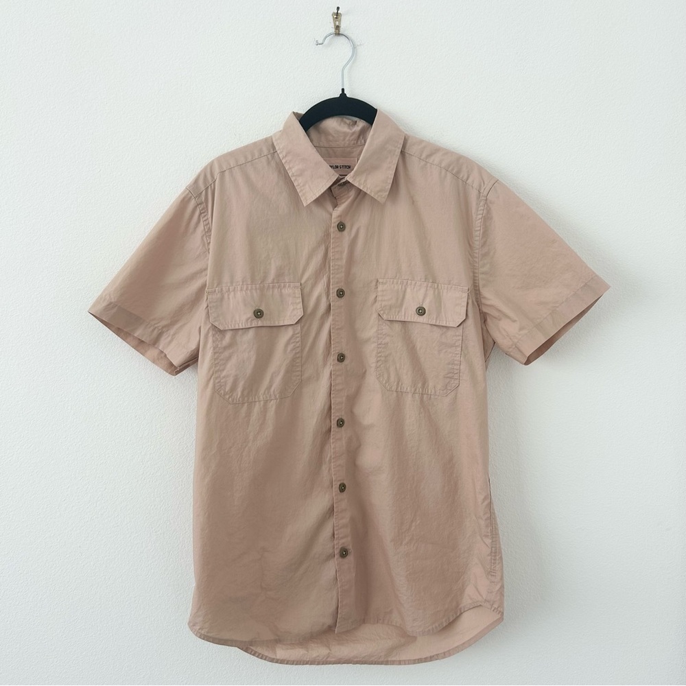 Taylor Stitch The Short Sleeve Officer Shirt in Khaki